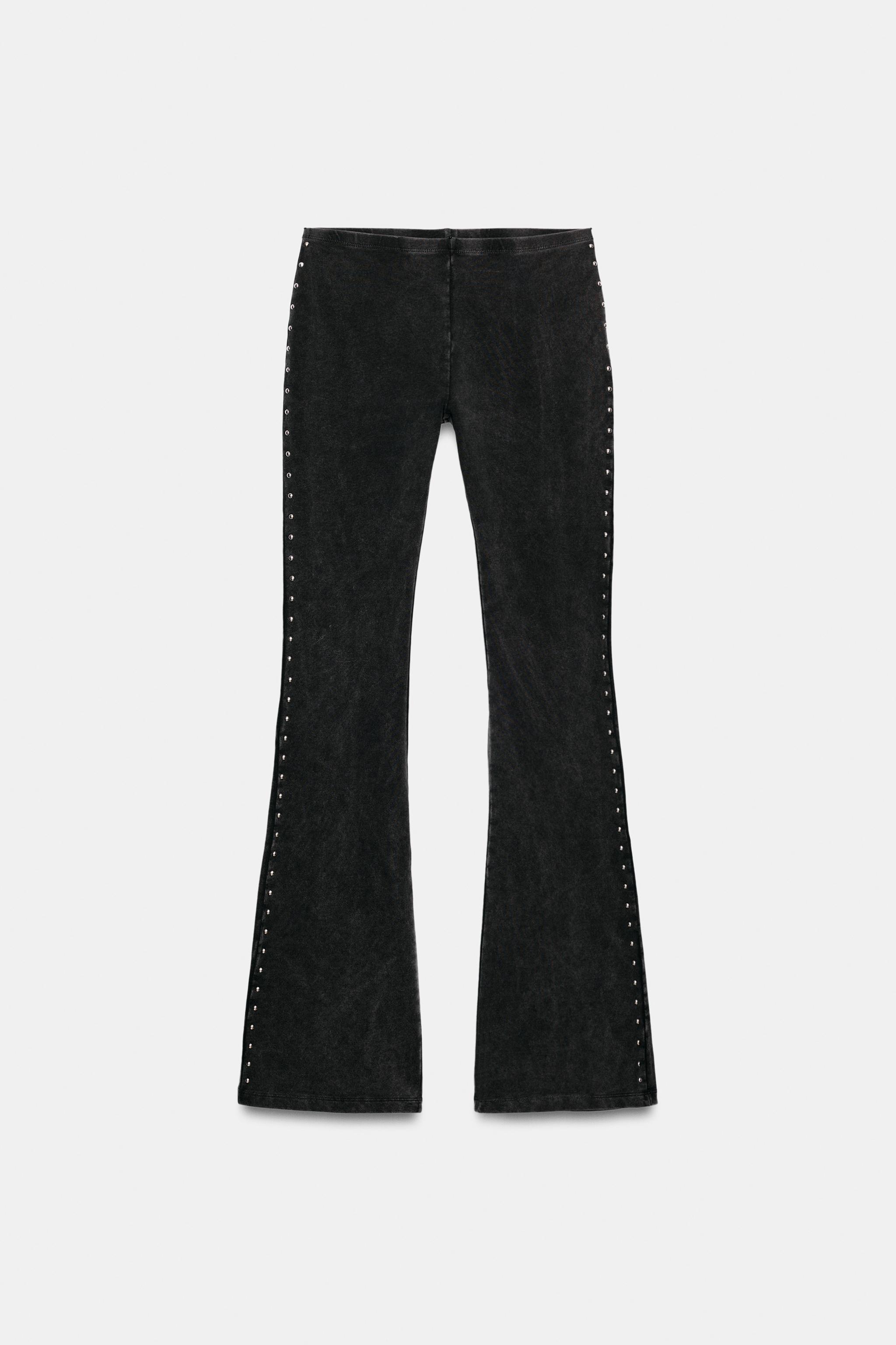 PANTALON FLARE LAVÉ CLOUS